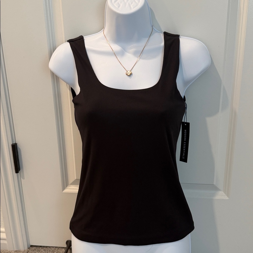 T Tahari Classic Black Tank Top